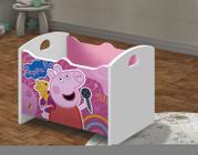 Caixa Baú Organizadora de Brinquedos infantil MDF Peppa Rosa - Ofertamo