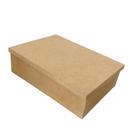 Caixa Box Lisa - Tampa de Sapato - 25 X 30 X 8 - MDF Cru