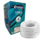 Caixa Cabo de Rede 300M Internet CAT5 CFTV Branco Condutti