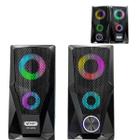 Caixa Caixinha Som Gamer Pc Computador Subwoofer Led Chroma