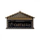 Caixa Carta Pvc/Chapa Preto o/Ouro-08P