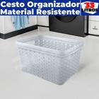 Caixa Cesto Organizador Multiuso Rattan S/ Tampa 33 LITROS (46x34x24)