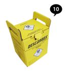 Caixa Coletora Perfurocortante Amarela 1,5 Litros (DESCARBOX) - 10 Unidades