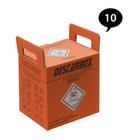 Caixa Coletora Perfurocortante Laranja 07 Litros (DESCARBOX) - 10 Unidades