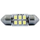 Caixa Com 10 Lâmpadas LED Lamp Torpedo 6 LEDs Branco 12V