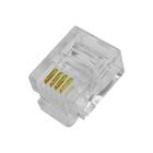 Caixa com 100 Conectores de telefonia Plug Macho RJ11 Cat3 6X4