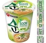 Caixa Com 12 Lamens Coreano Vegano Soon Veggie Copo 67G - NONGSHIM