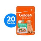 Caixa com 20 Sachês Golden Gourmet Para Cães Adultos Porte Médio e Grande Sabor Frango - 85g Cada