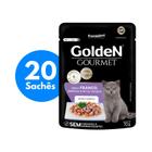 Caixa com 20 Sachês Golden Gourmet Para Gatos Filhotes Sabor Frango - 70g Cada