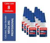 Caixa com 8 Loctite Super Bonder Mega Display 20g + 2g