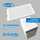 CAIXA COM REFIL ADESIVO QUADRICULADO ARMADILHA LUMINOSA 400x135MM STICKFLY V-15