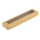 Caixa com Visor S14 (4cm x 19cm x 2cm) Kraft 10 unidades Assk Rizzo Embalagens