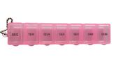 Caixa Comprimido Porta Medicamento Remédio Semanal 7 Dias rosa