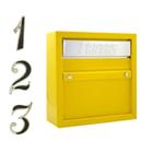 Caixa correio carta grade/embutir amarela + 3 Números PL Colonial