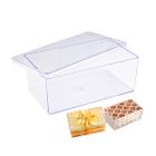 Caixa de Acrílico Para Bolo Doce Cake Box BlueStar 1,5L Retangular C/1