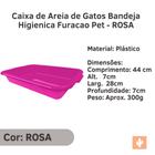 Caixa de Areia de Gatos Bandeja Higienica Furacao Pet - ROSA