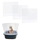 Caixa de areia para gatos Pee Splash Guard Ducle para gato com tampa aberta