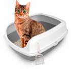Caixa de areias Bandeja higiênica sanitário para gatos semi aberta
