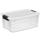 Caixa de armazenamento Sterilite 18 Qt Ultra Latch Box, pacote com 24 unidades transparentes