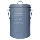 Caixa de Compostagem Abakoo em Aço Inoxidável 304 - 4L com 4 Filtros de Carvão