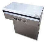 Caixa De Correio Inox Modelo L Para Muro Com 25cm Largura