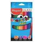 Caixa de Lápis de Cor Jumbo - Color Peps Maxi 12 Cores da Maped Ref FR83401010