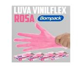 Caixa de Luvas Vinilflex Com 100 Unidades Bompack Rosa