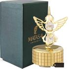 Caixa de música Matashi Hummingbird Swan Lake banhada a ouro 24K