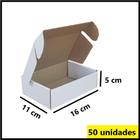 Caixa de Papelão branca para Correio Sedex/pac 16x11x5cm Kit 50
