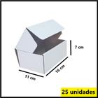 Caixa de Papelão branca para Correio Sedex/pac 16x11x7cm Kit 25