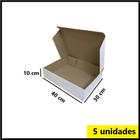 Caixa de Papelão Branca para Correio Sedex/PAC 40x30x10cm Kit 5
