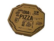 Caixa De Pizza Papelão Montável Oitavada 20Cm Estampada C/25