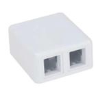 Caixa De Sobrepor Para Rj45, C/2 Saidas, Janela