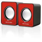 Caixa de som 2.0 mini 3w rms vermelho - Multilaser