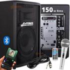 Caixa de Som Amplificada Ativa Bluetooth Alto Falante 8" 150w Rms Profissional Datrel + Microfone
