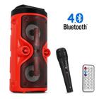 Caixa De Som Amplificada Bluetooth Pendrive FM Com Microfone Karaoke Portátil e Controle - DS13
