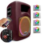 Caixa De Som Ativa Shutt Retrô RGB 480w Woofer Xplode 12 Pol Driver Titânio Bivolt Bluetooth USB