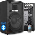 Caixa de Som Bluetooth Datrel Amplificada 200w Alto Falante Ativa 10" Profissional