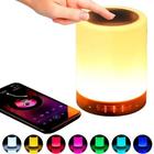 Caixa de Som Bluetooth e Abajur com Troca de Cores Touch