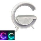 Caixa de Som Bluetooth Luminaria RGB Carregador Induçao Celular USB Radio FM Led Speaker Amplificador Potente Musica Festa