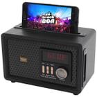 Caixa De Som Bluetooth USB SD Rádio FM Preto MS071BT