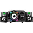 Caixa De Som Com subwoofer Potente Gamer Led 7 Cores Para Computador 2.1 KMEX SS9800