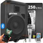 Caixa de Som Datrel Ativa Alto-Falante 12" 250w Rms Amplificada Bluetooth Profissional + Microfone