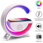 Caixa de Som G-Speaker Luminária Bluetooth Inteligente Carregador Sem Fio Led Luz