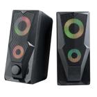 Caixa de Som Gamer P2+USB Stereo 2.0 15W RMS LED RGB Multilaser - SP330