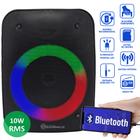 Caixa De Som Iluminação Leds Coloridos RGB Coenxão Bluetooth Hi-fi Rádio FM 10W Entrada P2 D4140