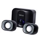 Caixa De Som Para Computador Celular Office Auto Falante Preto Subwoofer USB Letron