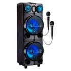 Caixa De Som Pulse Storm 2 12Pol Bt Led Rádio 1500W-2 Mic