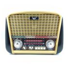 Caixa De Som Rádio Portatil Retro Bluetooth Dourado Jd-107