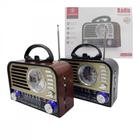 Caixa de Som Rádio Retro 3W Bluetooth 5.1 com Lanterna e Relógio Kapbom KA-7839